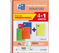 Oxford Hamelin Cahiers Quadrillés 4x4 Couverture Souple 80 Feuilles Lot De 4+1 Cahiers
