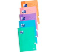 Oxford Hamelin Cahiers Quadrillés 4x4 Paquet De 80 Feuilles 4+1 Couleurs