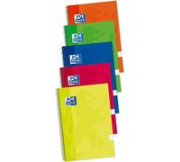 Oxford Hamelin Carnets à carreaux 4x4 Couverture souple 80 Feuilles Paquet de 4+1 Carnets Transparents Transparent One Size