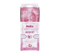 Oxford Helix Ensemble de mathématiques 9 pièces avec règle, boussole, rapporteur, crayon et gomme pour l'école, les examens et les étudiants