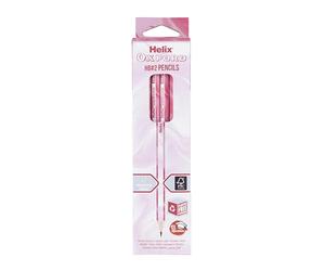 Oxford Helix - Lot de 12 crayons HB édition marbre rose, crayons graphite de qualité supérieure pour l'école, le bureau et le dessin, mine résistante à la casse, aiguisage facile
