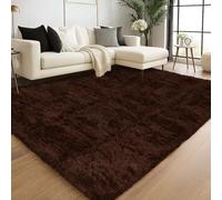 Oxford Homeware Grand tapis moderne super doux antidérapant lavable pour chambre à coucher ou salon - Marron - 200 x 290 cm