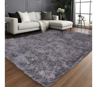 Oxford Homeware Grand tapis moderne super doux et moelleux pour salon et chambre à coucher - Facile à nettoyer - 160 x 230 cm - Gris