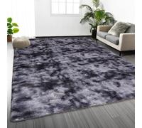 Oxford Homeware Tapis de Salon Moderne à Poils Longs - Antidérapant, Teinture Sur Nœuds - Pour Chambre à Coucher, Couloir - 80 x 150 cm - Super Doux, Ne Perd Pas