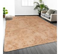 Oxford Homeware Tapis pour salon - Tapis beige pour chambre de grande taille 80x150 cm - Tapis doux moderne antidérapant lavable pour sol et chevet