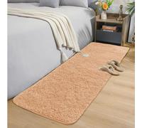 Oxford Homeware Tapis pour salon - Tapis beige pour chambre, salon, grand tapis de couloir antidérapant 80x300 cm - Tapis doux moderne lavable