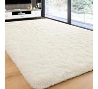 Oxford Homeware Tapis pour salon - Tapis de zone crème pour chambre grand 150x80 cm - Tapis doux moderne et antidérapant lavable pour sol et chevet