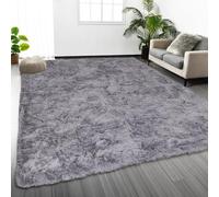 Oxford Homeware Tapis Salon - Tapis gris pour chambre à coucher grand 80x150 cm - Tapis moderne doux et antidérapant lavable pour sol près du lit