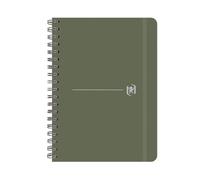 Oxford Identity Cahier B5, points, couverture extra rigide, 96 feuilles, kaki