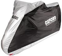 OXFORD Indoor / Outdoor Abdeckplane Aquatex Schwarz/Silber - Moto / Scooter - L