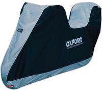 AQUATEX WATERPROOF MOTORBIKE COVER WITH SPACE FOR CENTRAL TRUNK BLACK/GREY SIZE