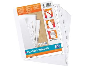 OXFORD Intercalaire 12 positions A4 Couleurs Assorties