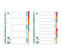 Oxford Intercalaires en carton, uni, format A4, couleur, 10 G