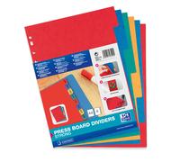 Oxford Intercalaires neutres A4 en carte lustrée 220g - 6 divisions - Assortis