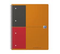 Oxford Cahier à spirale International Activebook 24 x 29,7 cm - 80g - Perforé 4 trous - Ligné 6 mm - 160 pages