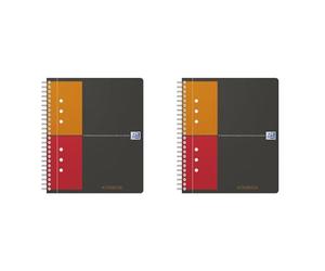 Oxford International ActiveBook Cahier à spirales 160 pages A5+ Gris Anthracite (Lot de 2)