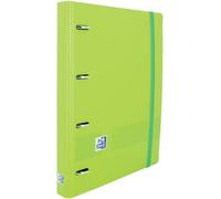 Oxford live & go 4 ring binder 35mm europeanbinder a4+ polyfoam w/replacement 5x5 apple green