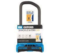 Oxford LK322 Antivol pour vélo et vélo électrique 320 mm x 177 mm Shackle14 Pro U Diamon Bleu/Noir