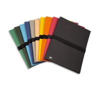 OXFORD Lot 10 chemises extensibles Color Life papier toilé. Fermeture par sangle VELCRO® Noire. Assortis