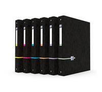 Oxford Lot de 10 ActiveFile Classeur 4 Anneaux Dos 40 mm Format A4+ Couverture Carte Pelliculée Couleur Aléatoire