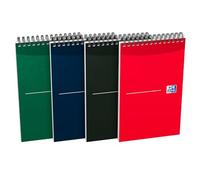 OXFORD Lot de 10 Bloc-Notes Essentials 12,5x20cm Ligné 8mm 140 Pages Reliure Spirale Couverture Carte Coloris Assortis