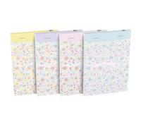 OXFORD Lot de 10 Bloc-Notes Flowers A6 (10,5x14,8cm) Ligné 6mm 160 Pages Agrafées Couverture Carte Coloris Assortis