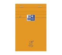 OXFORD Lot de 10 Bloc-Notes Orange 11x17cm Réglure Message 80 Feuilles Agrafées Couverture Carte Enduite Orange