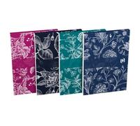 Oxford Lot de 10 Bloc Notes Romance A6 Ligné 6mm 160 Pages Agrafées Couverture Carte Coloris Assortis