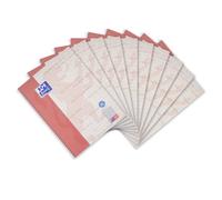 Oxford Lot de 10 cahiers A4 recyclés avec marge à gauche, 80 feuilles, lot de 10