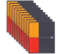 Oxford Lot De 10 Cahiers Activebook A5+ Quadrillé 5x5 80f 90g Polypro + Intercalaire