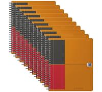 Oxford Lot De 10 Cahiers Activebook Spiralé Polypro A5+ 160 Pages 90g Lignées