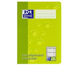 Oxford Lot de 10 cahiers de devoirs A5 24 feuilles Vert et bleu