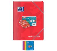 Oxford Lot De 10 Cahiers Piqûre Easybook Max 24 X 32 Cm 96p 90g Grands Carreaux Coloris Aléatoire