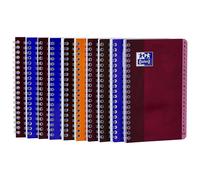 Oxford Lot De 10 Carnets Répertoire Spirale 110x170mm Quadrillé 100 Pages 90g Coloris Aléatoire