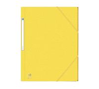 OXFORD Lot de 10 Chemises 3 Rabats Eurofolio+ A4 avec Elastique Couverture Carte Jaune