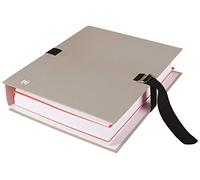 OXFORD Lot de 10 Chemises à Sangle Color Life Grande Capacité 24x32cm Dos Extensible 13cm Fermeture Boucle Couverture Carte 10/10ème Gris