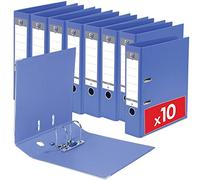OXFORD Lot de 10 Classeurs à Levier Smart Pro+ A4XL Dos 80mm 2 Anneaux Couverture Polypro Rembordée Bleu