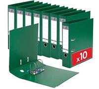OXFORD Lot de 10 Classeurs à Levier Smart Pro+ A4XL Dos 80mm 2 Anneaux Couverture Polypro Rembordée Vert