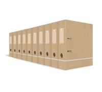 Oxford Lot de 10 classeurs A4, bon pour l'environnement, beige