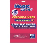OXFORD Lot de 10 Feuilles Couvre-livres Magic Cover A4 PVC Lisse Epaisseur 7,5/100ème Incolore