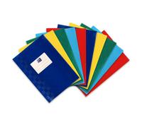 Oxford Lot de 10 housses pour cahier A4 avec étiquette 5 couleurs