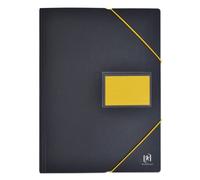 OXFORD Lot de 10 Protège-Documents Students A4 200 vues / 100 Pochettes Couverture Polypro Bicolore Noir/Jaune