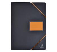 OXFORD Lot de 10 Protège-Documents Students A4 200 vues / 100 Pochettes Couverture Polypro Bicolore Noir/Orange