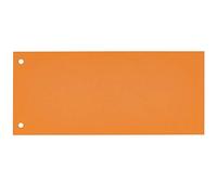 Oxford Lot de 100 intercalaires perforés en carton manille recyclé Orange 10,5 x 24 cm