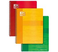 Oxford Lot De 12 Cahiers À Spirale, 240 X 320 Mm, Quadrillé, 180 Pages, 90g/M²