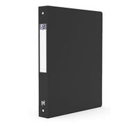 OXFORD Lot de 14 Classeur Memphis A4 Dos 40mm 4 Anneaux Ronds Couverture Polypro Noir