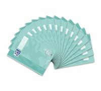 Oxford Lot de 15 cahiers A4 Touch 16 pages linéature 28 quadrillés Vert pastel