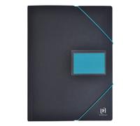 OXFORD Lot de 15 Protège-Documents Students A4 120 vues / 60 Pochettes Couverture Polypro Bicolore Noir/Bleu