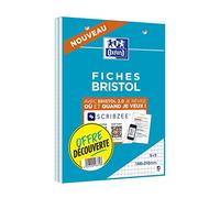 Lot de 2 blocs fiches bristol A5 perforées 148 x 210 mm