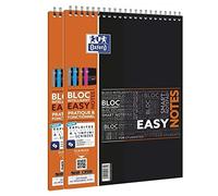 OXFORD Lot de 2 blocs spirale "Easynotes" A4+ connecté scribzee 160 pages seyes coloris aléatoire
